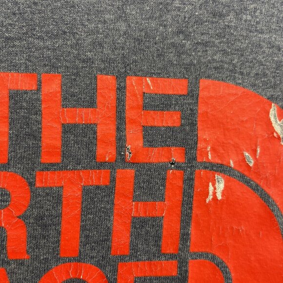 The North Face T Shirt Men's 2XL Orange Chest Logo Cotton Outdoor Casual Read - Picture 9 of 16